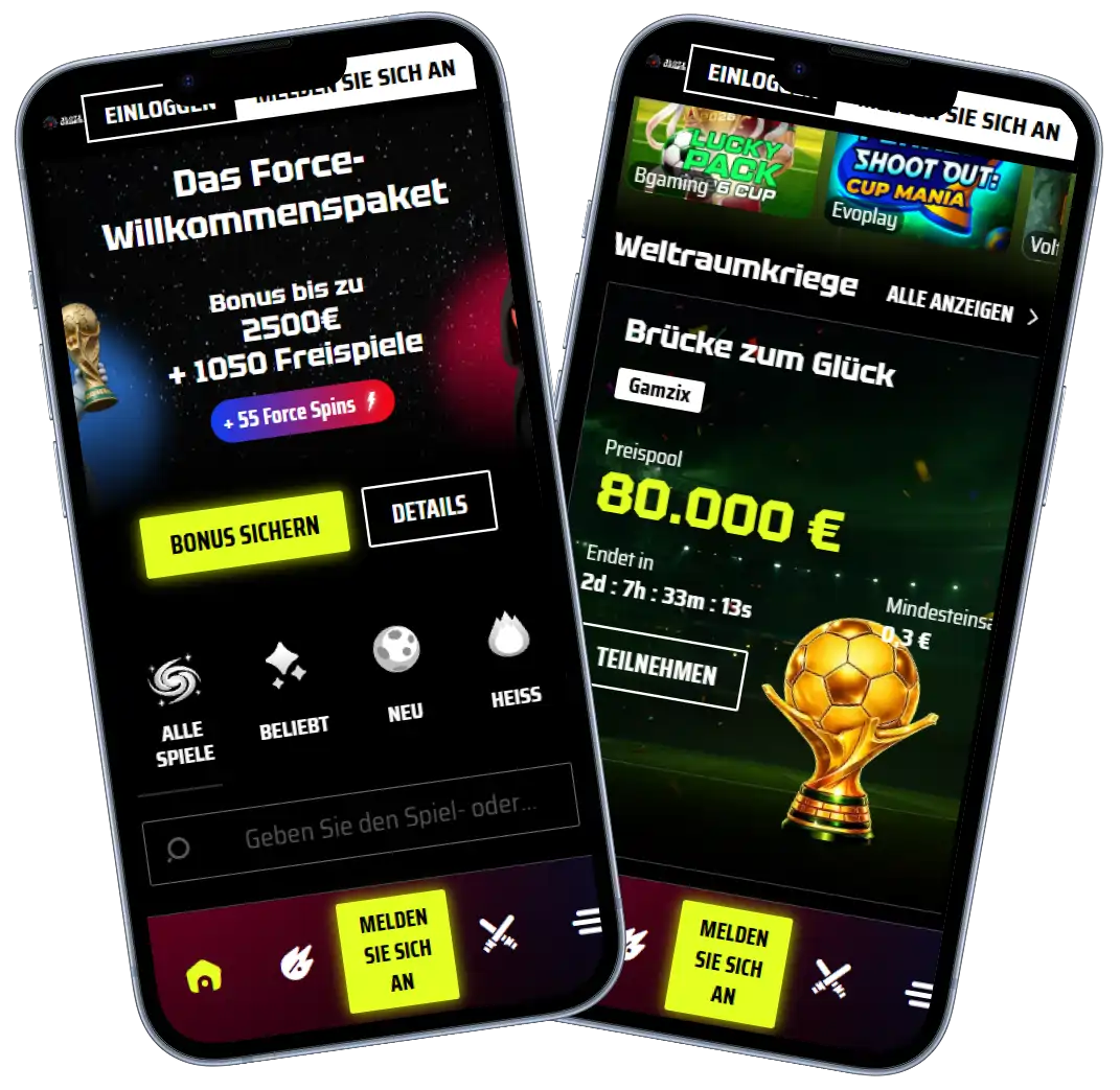 Slotsvader Casino Startseite und Benutzeroberfläche